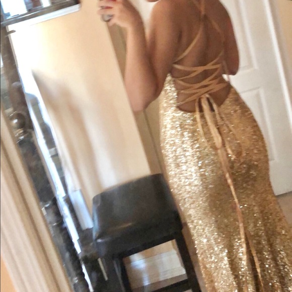 Gold Prom Dress - Picture 3 of 5